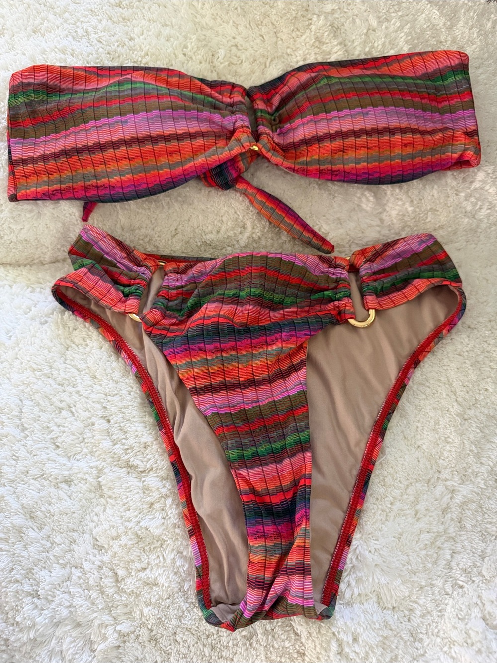 Detail Bandeau Bikini in Jetty Stripe - Picture 2 of 4